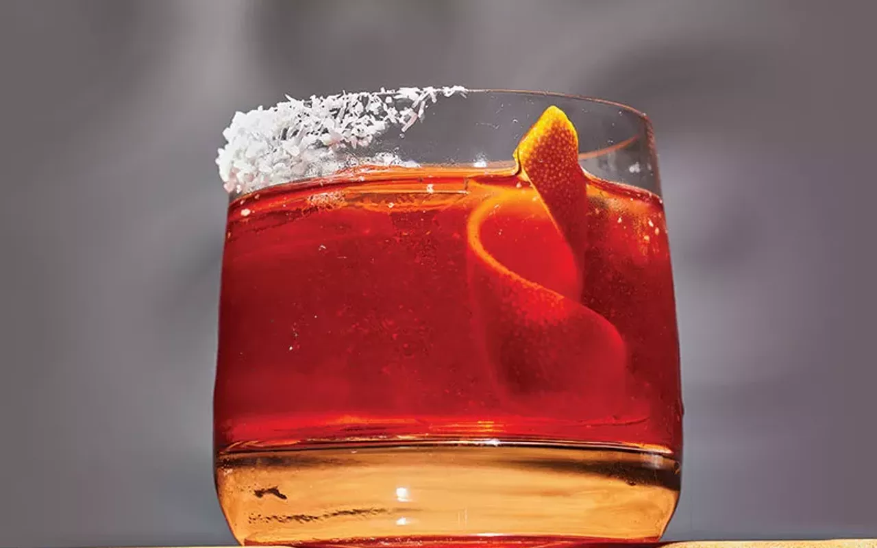 the tiki negroni at maryland house in the central west end