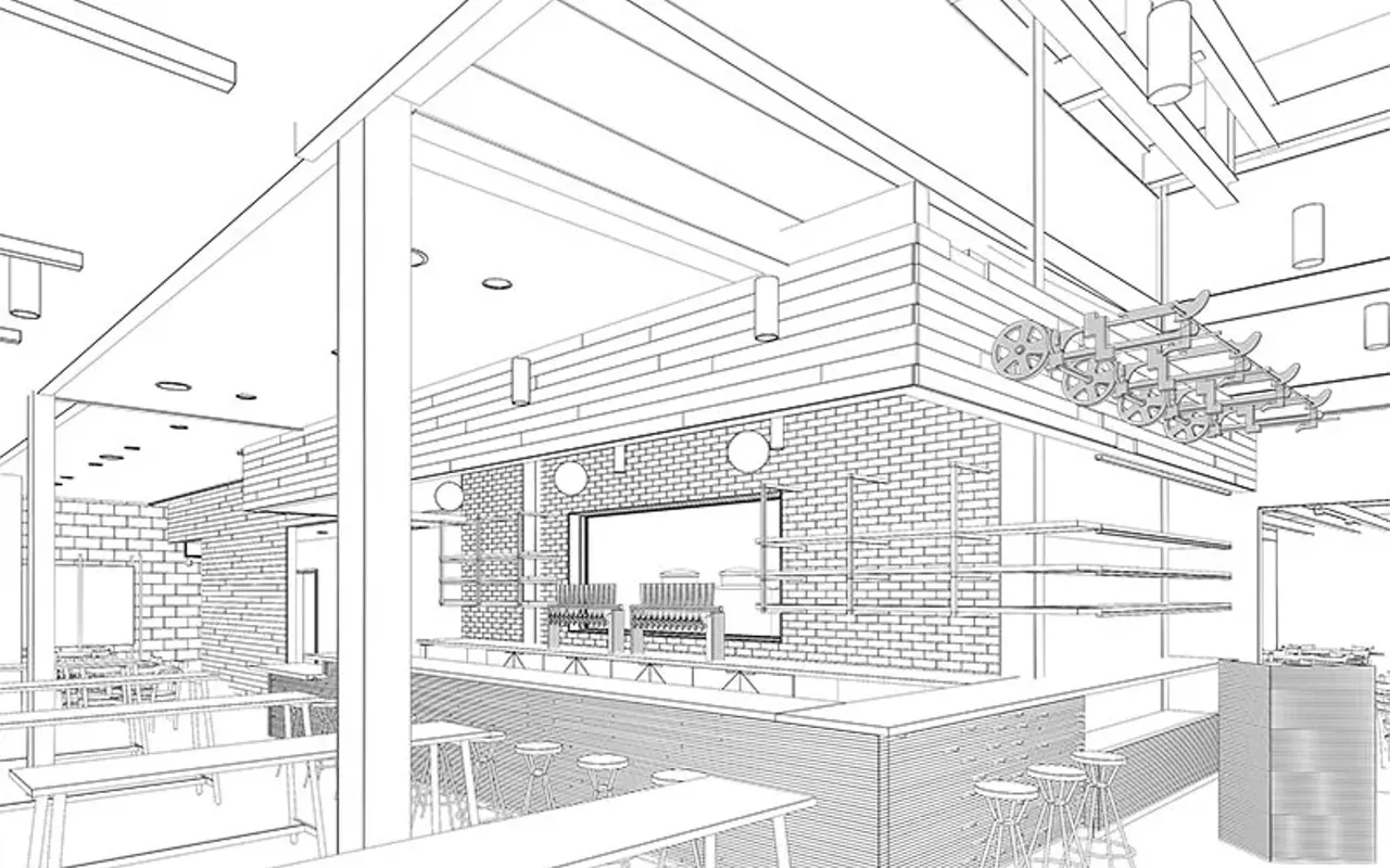 eckert's farm's cider shed tasting room & pavilion rendering