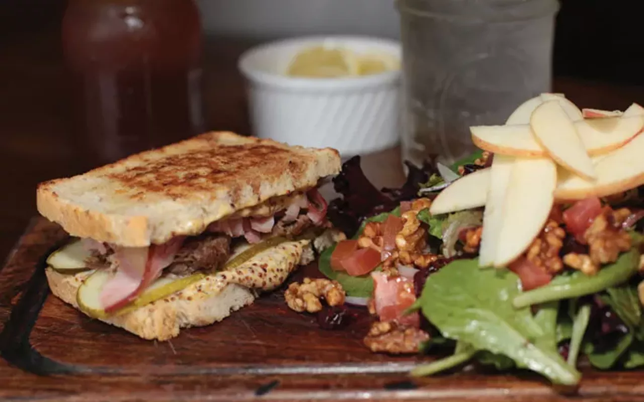 sandwich and salad from Russell's
