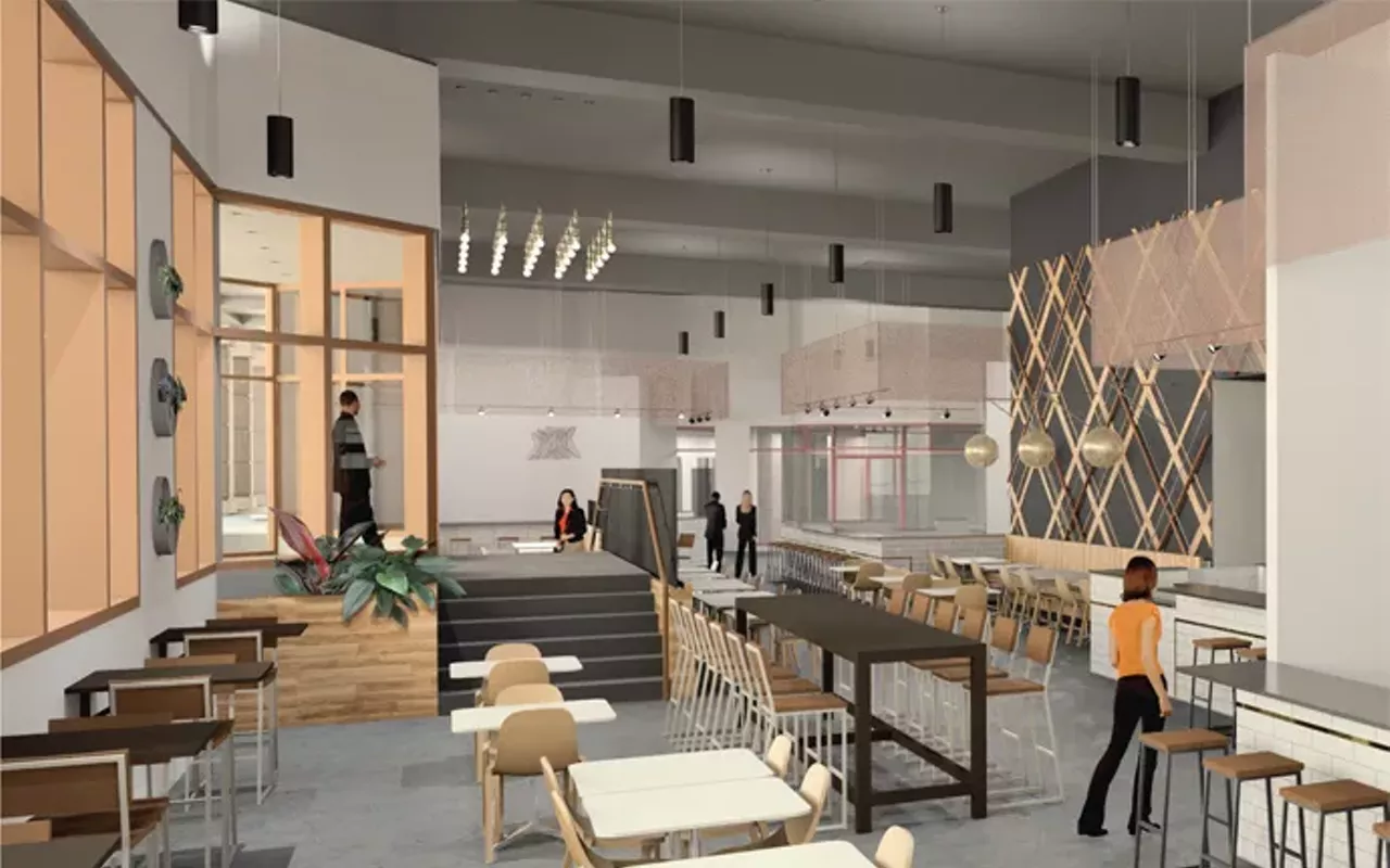 a plan of what the interior of the eatery downtown will look like